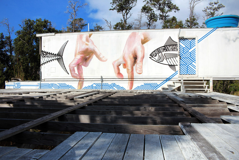 tape art Tapeart tape over tape artsist tape urban art streetart lines fish tuna hands case maclaim design Style