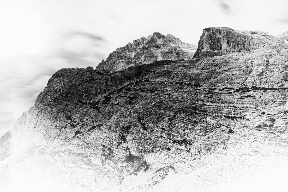 blackandwhite monochrome Landscape mountain mountains dolomites alps minimal longexposure
