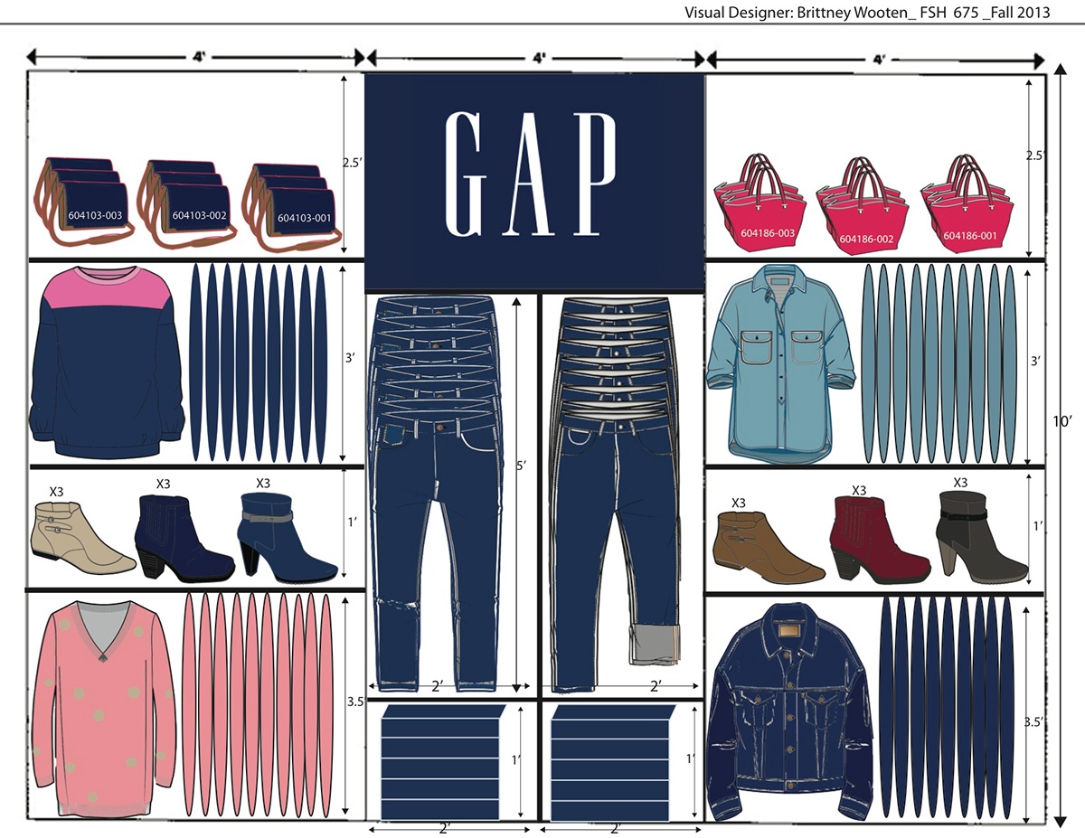 Visual Merchandising Planogram adobe illustrator Fashion merchandising visual design Adobe Photoshop