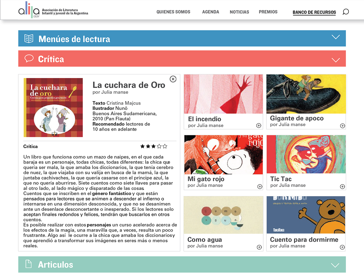 redisign alija literature Website Responsive Web rediseño
