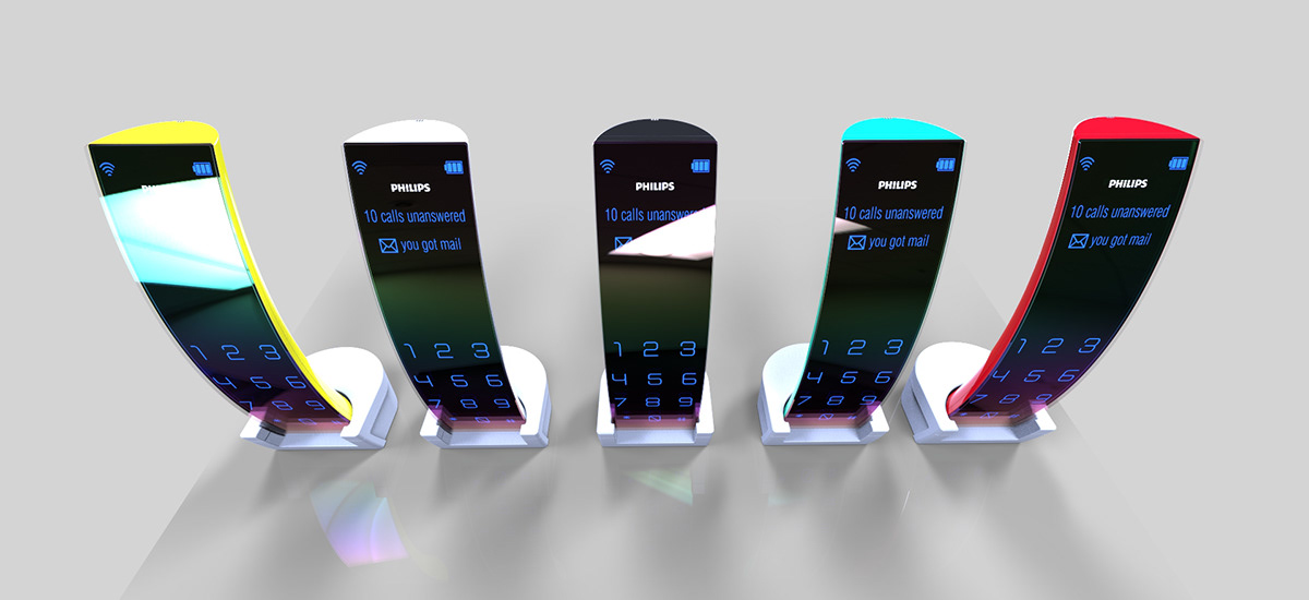 telephone phone touchscreen Philips concept phone concept philips concept UI elegant