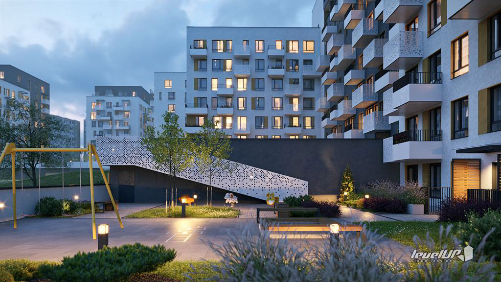 apartments Evening terrace vray vizual archviz Render visualization