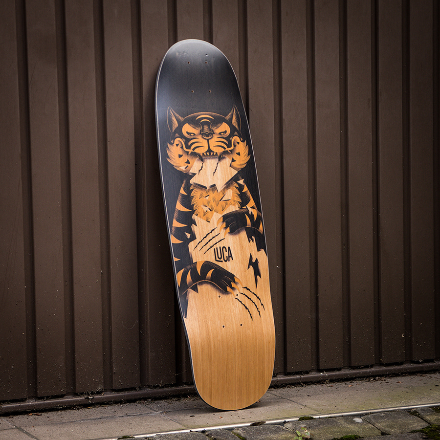 deck LONGBOARD skateboard tiger