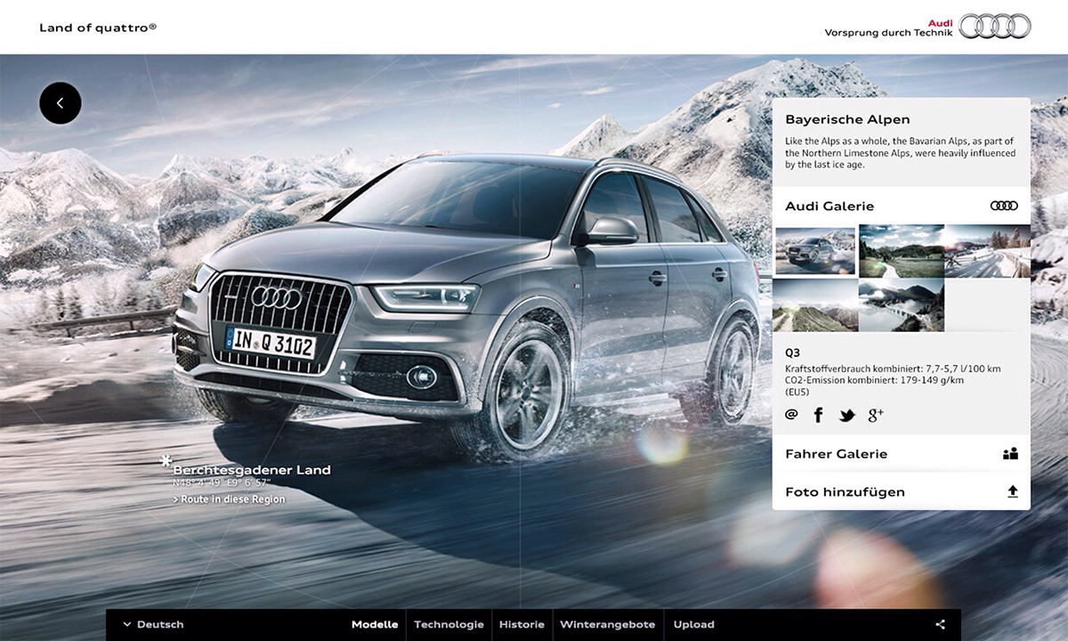 Audi Razorfish User Generated Content microsite web app digital campaign