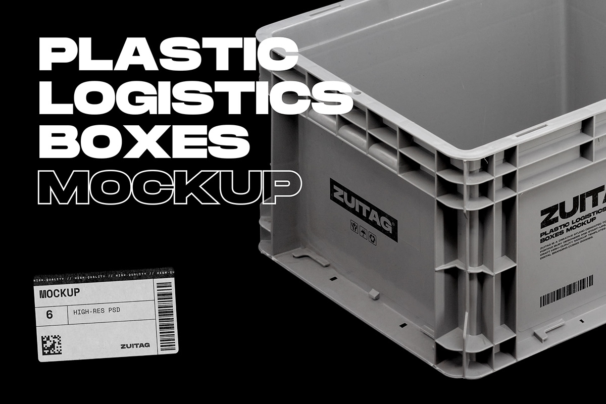 Mockup Retro plastic Logistics template branding  Brand Design Brutalist Brutalism