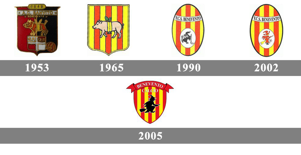 badge soccer redesign branding  sports ILLUSTRATION  modern Retro craft Benevento