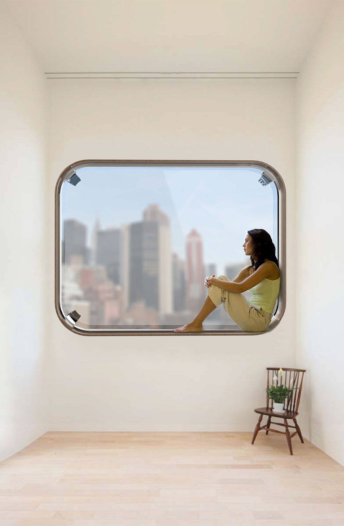 Hi tech window air purifier air multiplier concept appliance