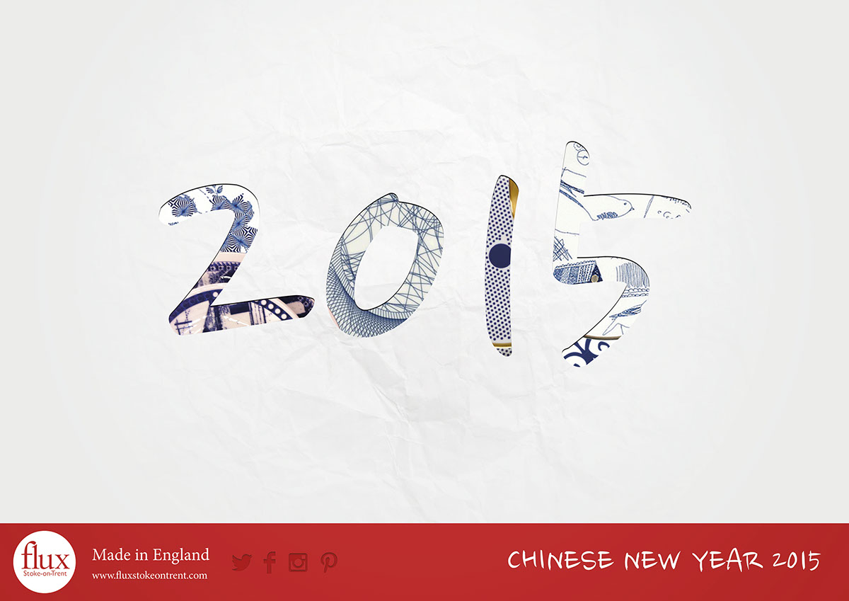 flux Stoke on Trent flux stoke chinese new year red print social twitter dragon ram poster ceramics  plates