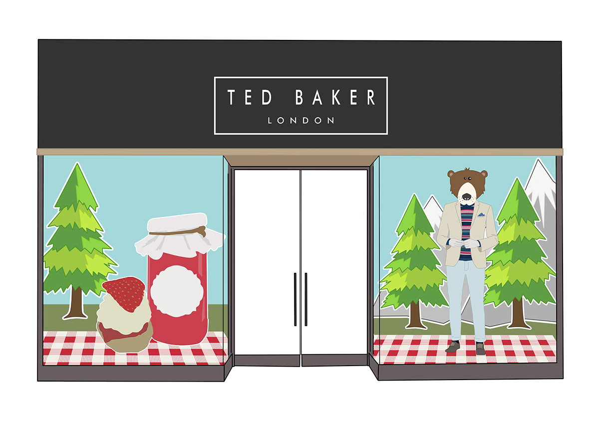 Ted Baker Advertising Campaign british bear picnic
