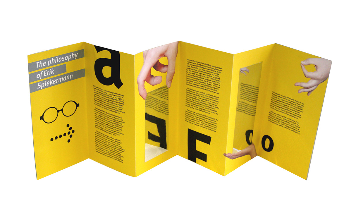 typographic brochure ff meta erik spiekermann silkscreen