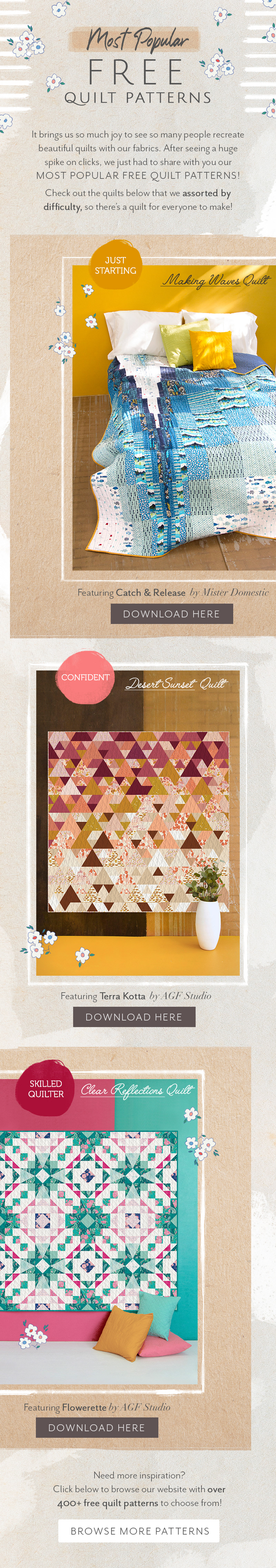 AGF ArtGalleryFabrics quilting quiltpattern Quilts design Layout newsletter