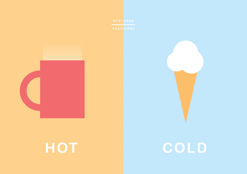 everyday opposites Opposites design Lateral Thinking Hot cold ideas self initiated Logo Design