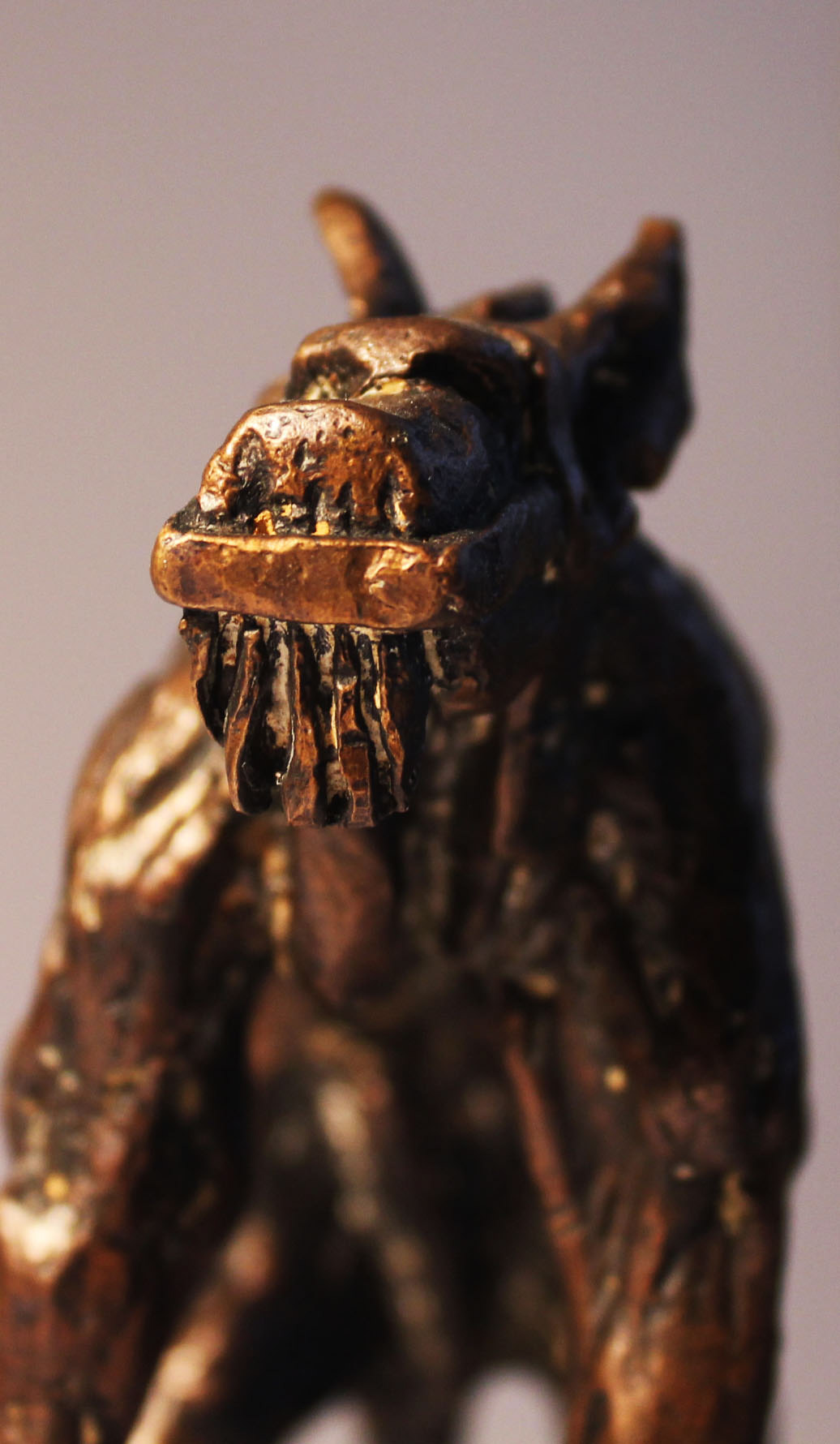 bronze dogs sculpture