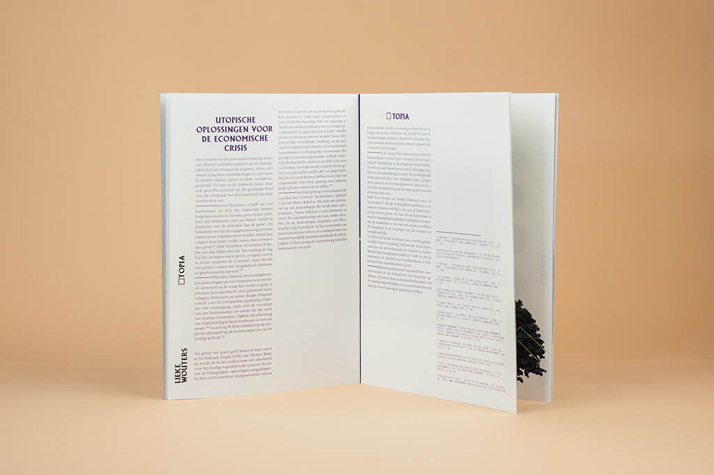 book a5 Bound paper utopia pages Booklet print Riso Nijmegen Exhibition  Dystopia type