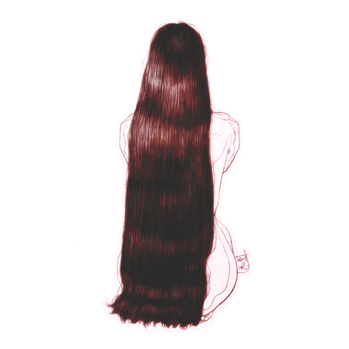 anatomy back bodyscape digitalart femalenude figuredrawing hairstyle lineart muscle portrait