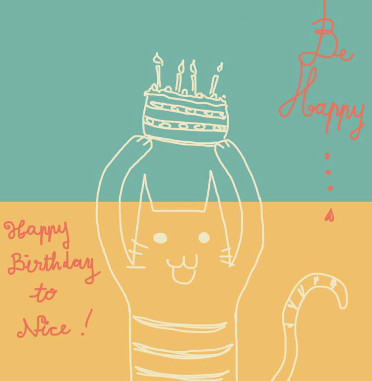 Cat happy birthday  dog  cake