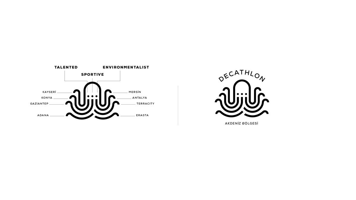 Brand Design brand identity ILLUSTRATION  logo Logo Design Logotype minimal minimalist octopus typography  
