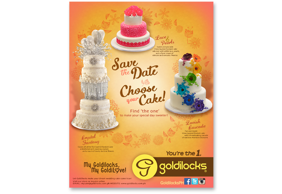 goldilocks Bakeshop posters print promo banner sweet cakes