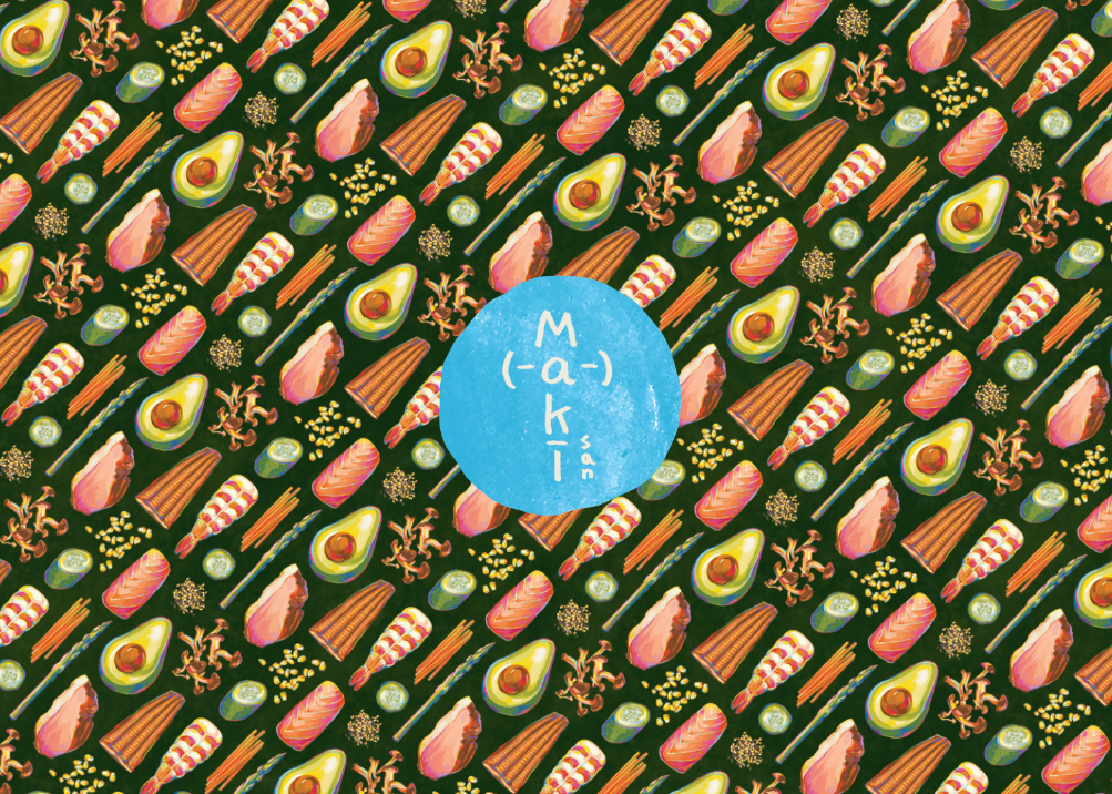 Maki-San pattern japanese Food  print craft Cannes Design Lions D&AD