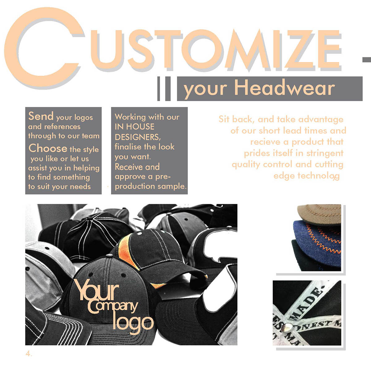 Catalogue design headwear Photography 