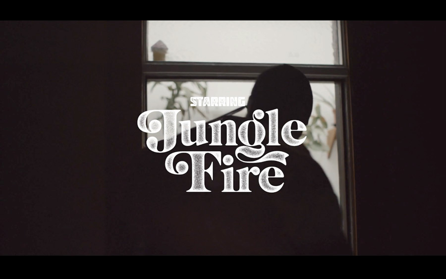 lettering Jungle Fire shortfilm titles opening titles movie firewalker Los Angeles type design David Sanden Funk motown apparel band