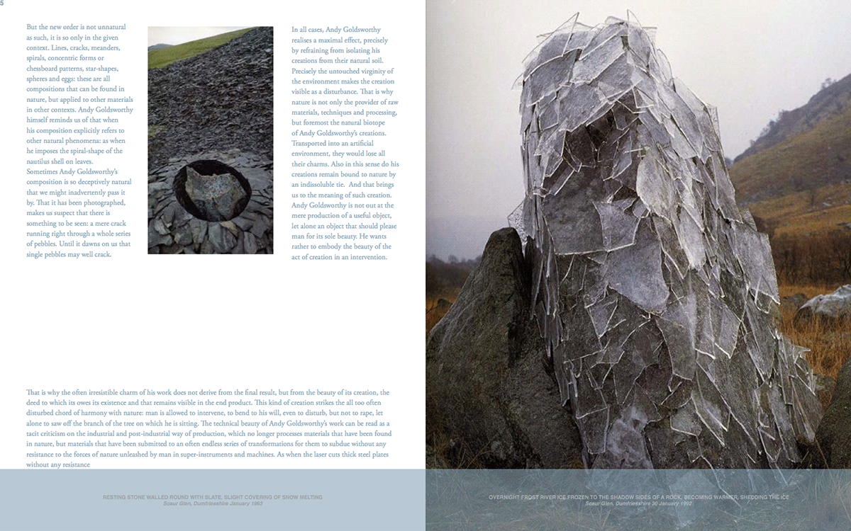 Andy Goldsworthy pamphlet seasons