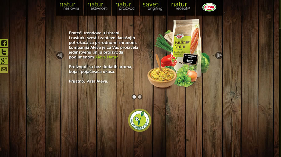 Aleva  Natur  FOOD  cooking laravel  Single Page application