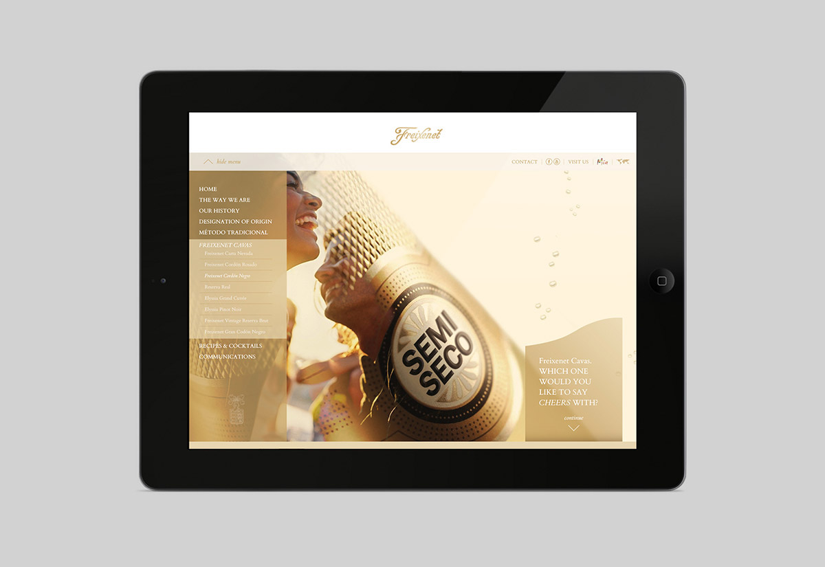 drink Responsive Web brand glamour beauty gold