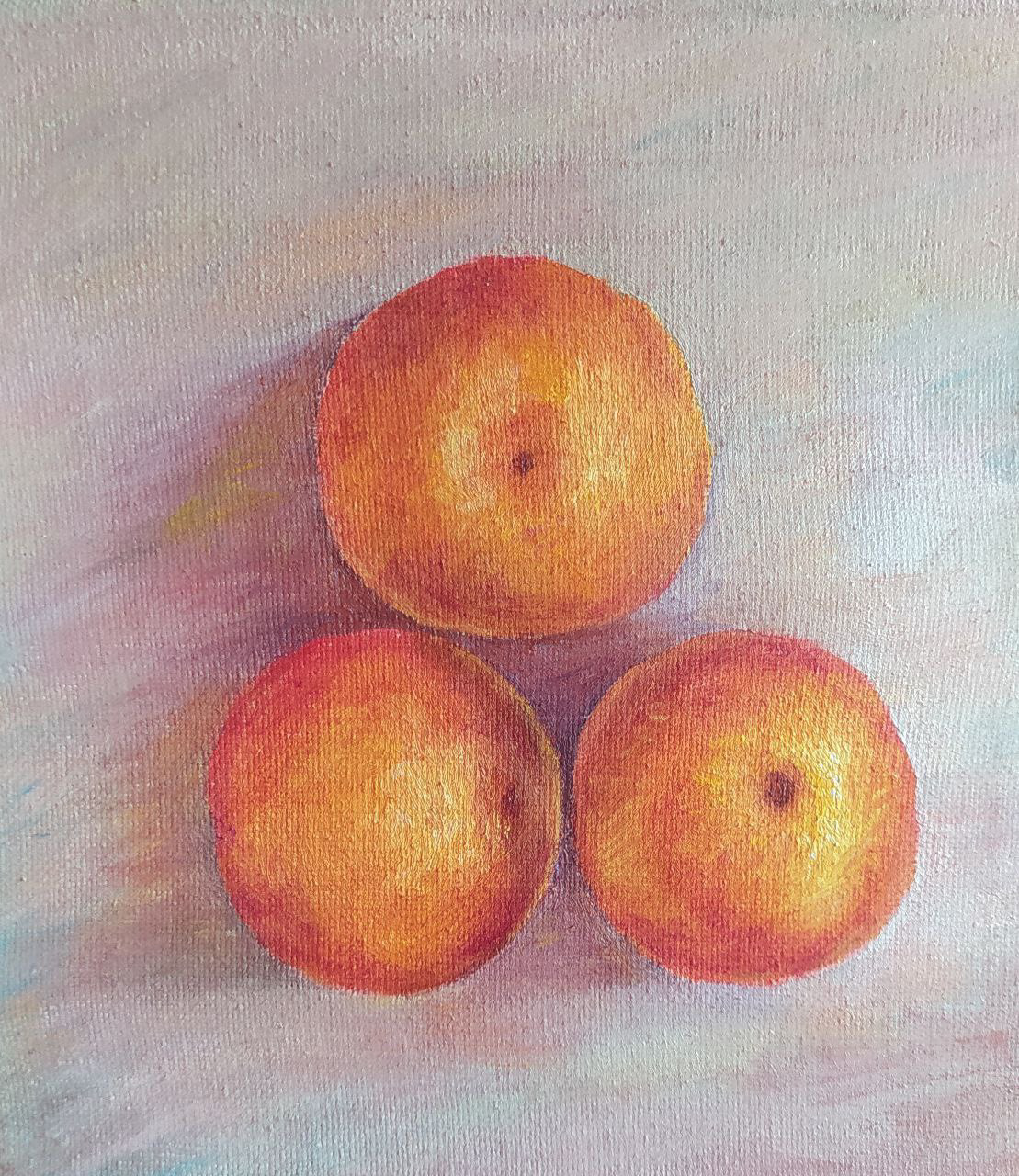 Oil Painting fine art artwork Fruit orange Picture painter artist painting   mandarine