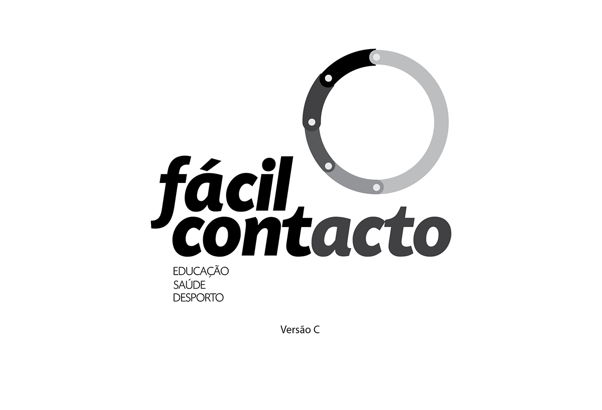 facil fácil contacto contacto logo design wheel circle dots easy contact Logotipo