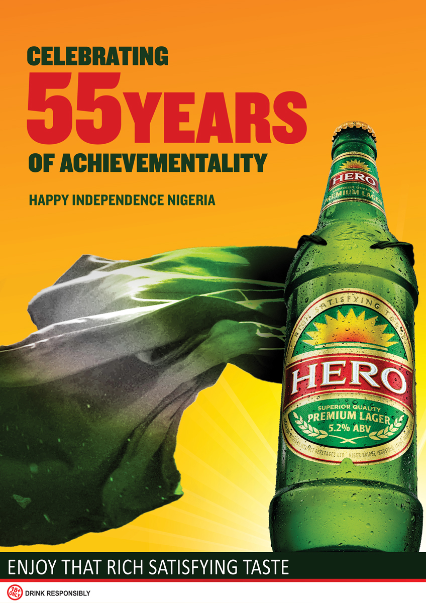 Hero Lager Photo Manipulation  independence day beer nigeria Hero photoshop manipulatiion ad advert