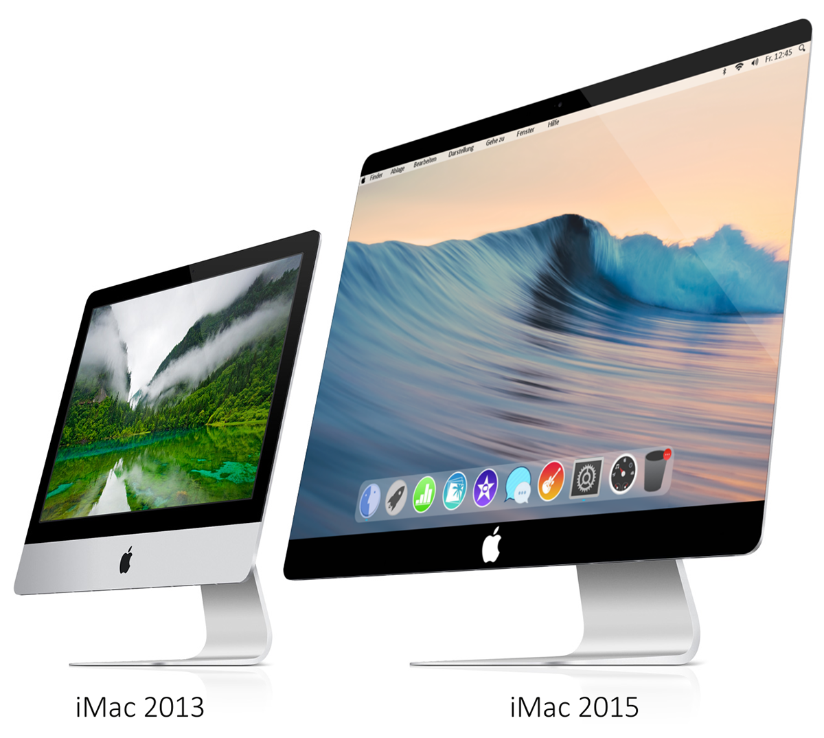 iMac apple osx OSX 10.10 concept macbook new imac product iphone iPad flat design Apple iMac  frameless led