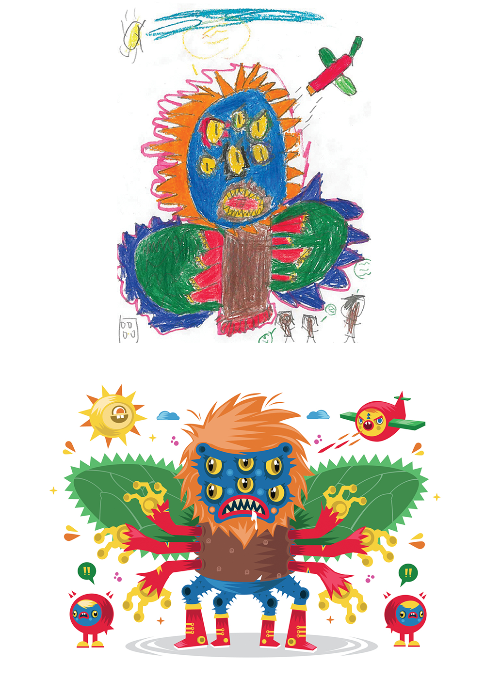 monsters kids children doodles crayons Elementary School grade school the monster project texas James Victore