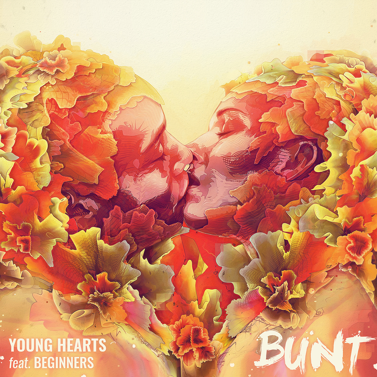 heart summer cover Album Single music house Young vector portrait