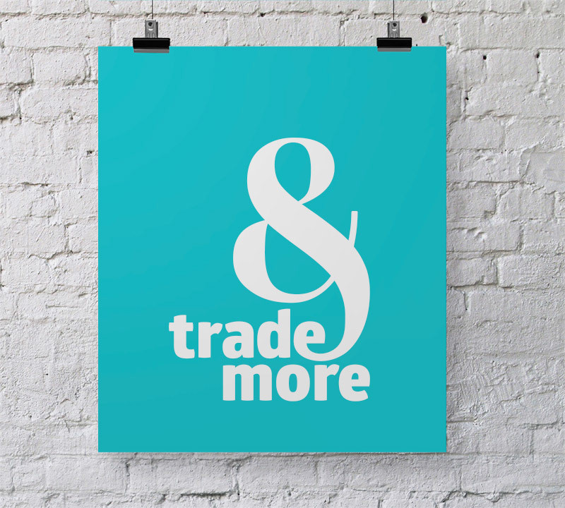 diseño gráfico Logotipo trade & more trade and more imagen corporativa