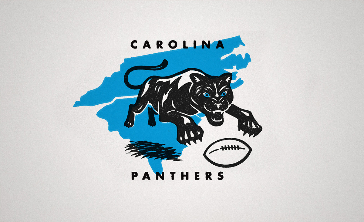 football Carolina Panthers nfl vintage pennant