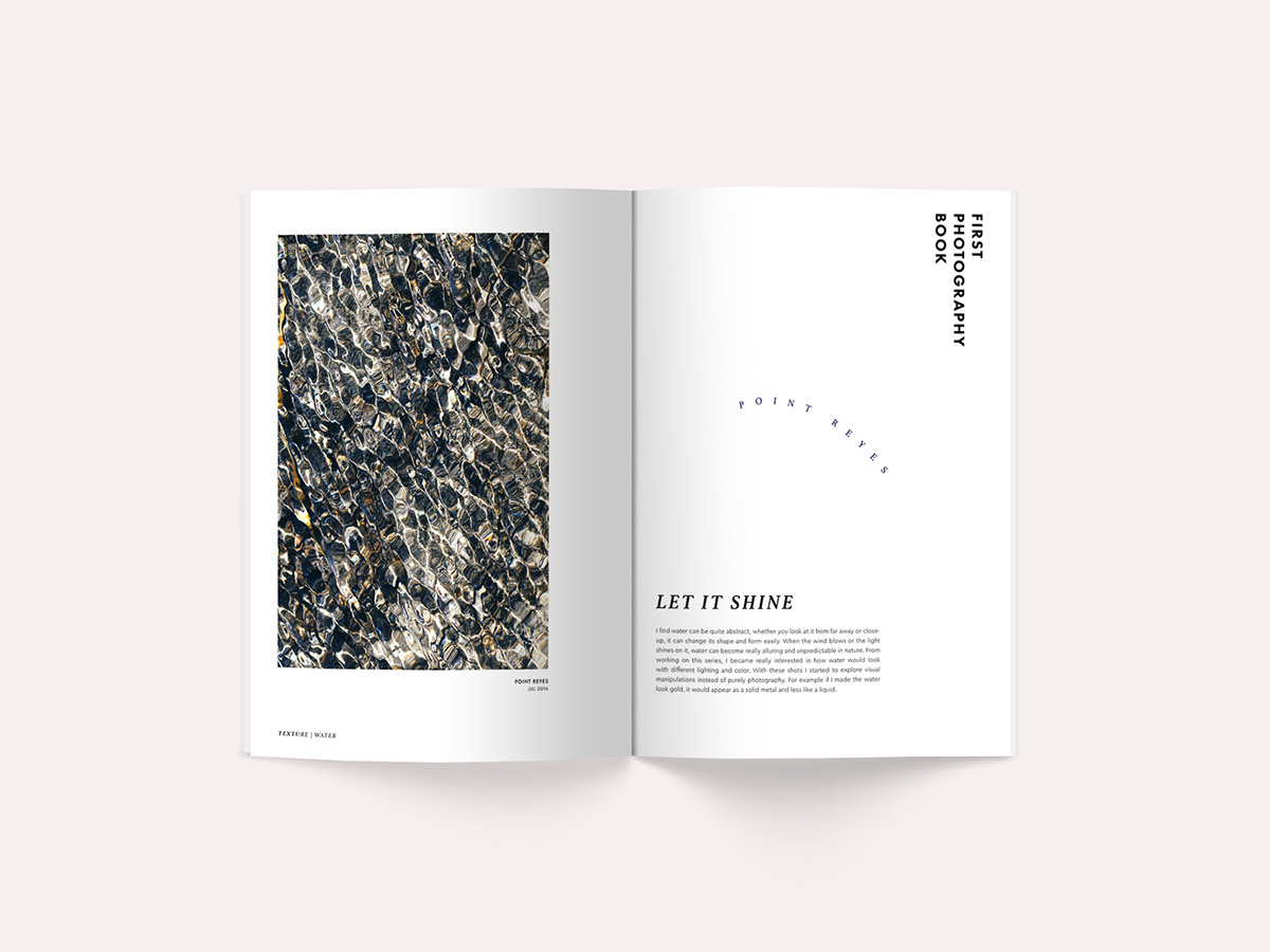 photobook Layout editorial type book water texture graphic color
