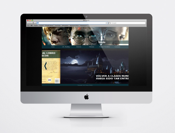 Adobe Dreamweaver harry potter pagina web