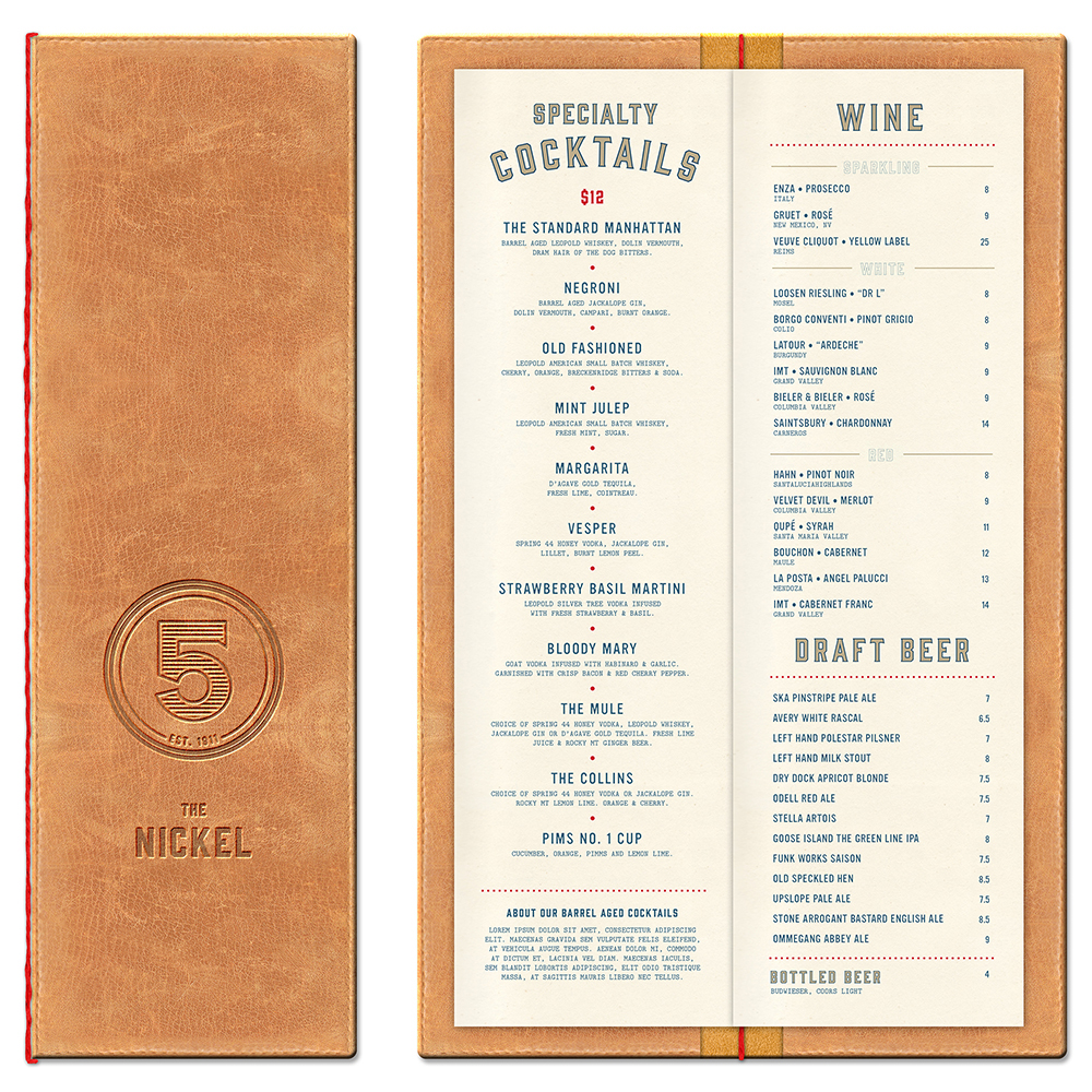 Adobe Portfolio The Nickel Hotel Teatro denver restaurant menu