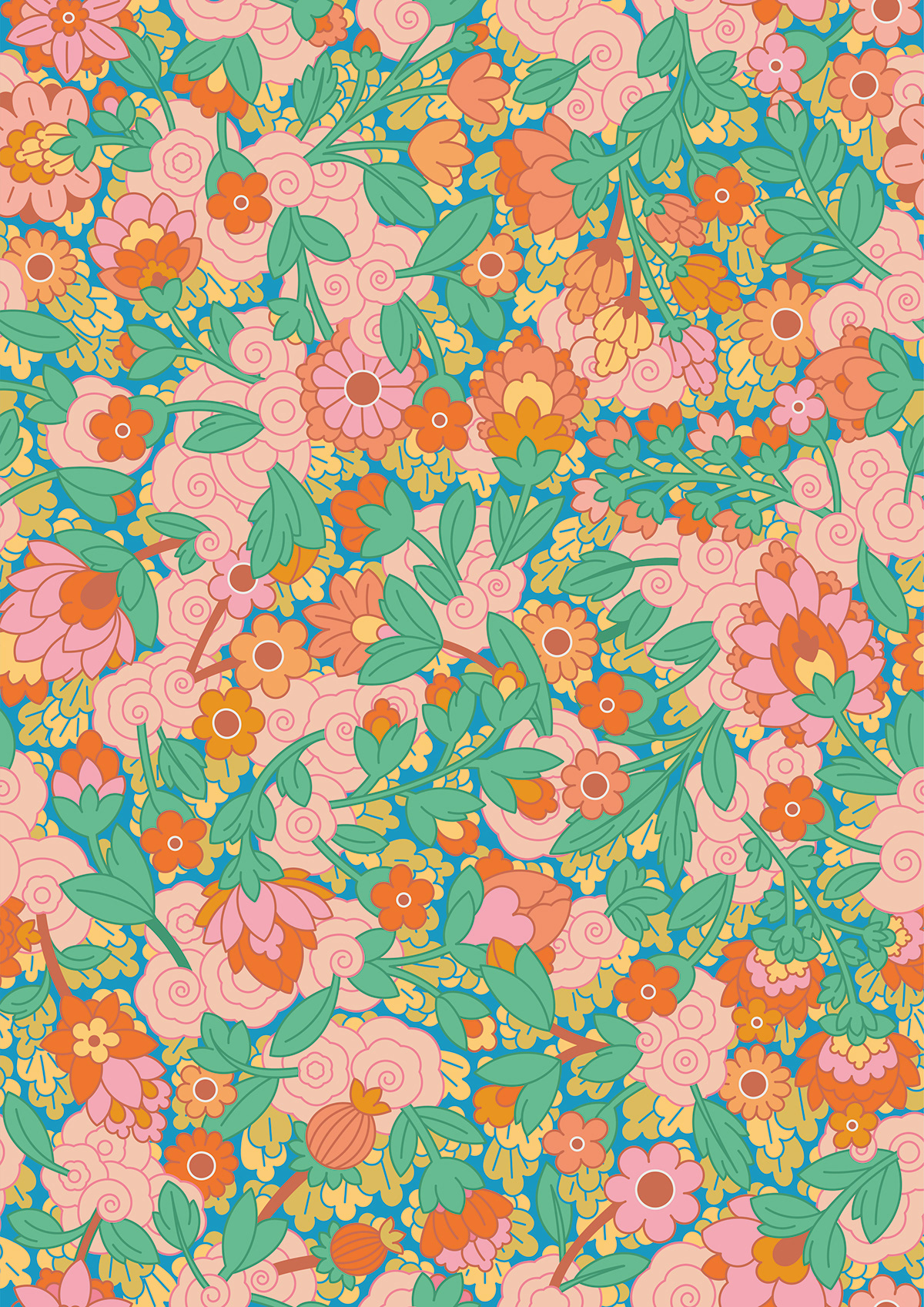 pattern seamless pattern Flower Illustration botanical floral vector adobe illustrator doodle art doodle