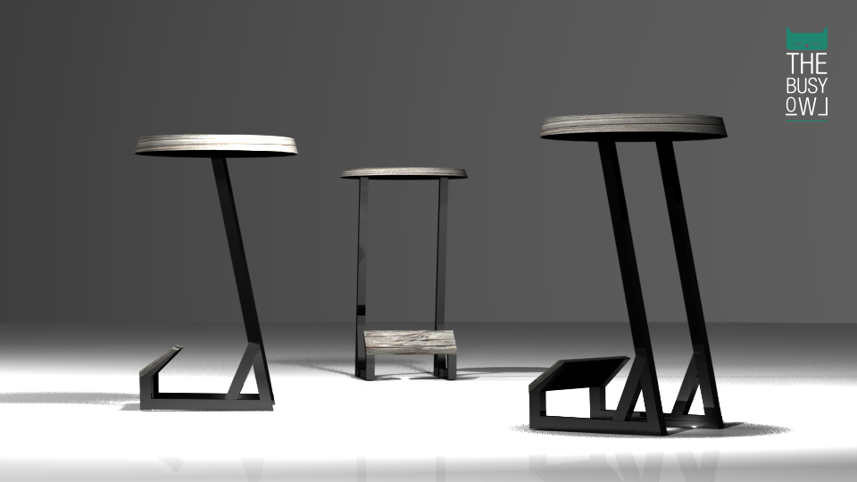 bar stool metal wood owl concept steel