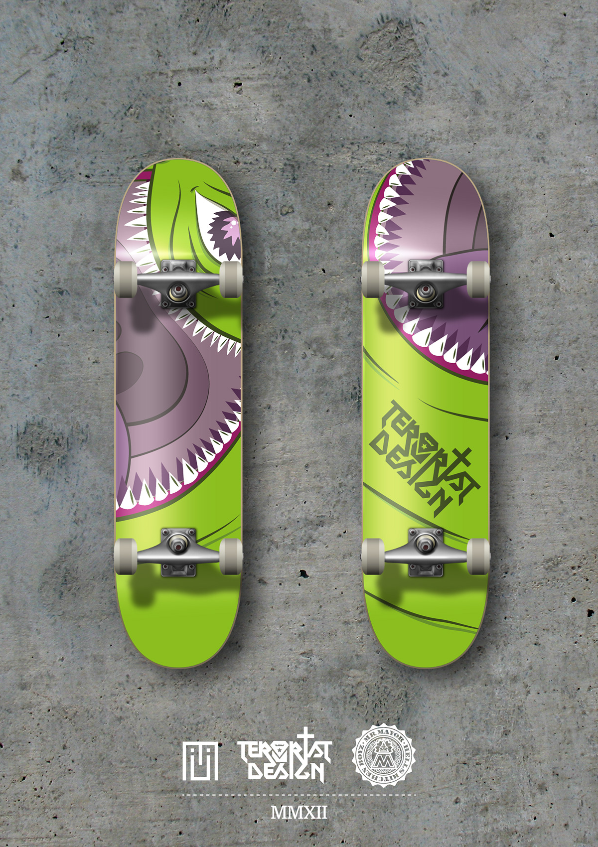 monster skateboard snowboard poster mobile mac iPad