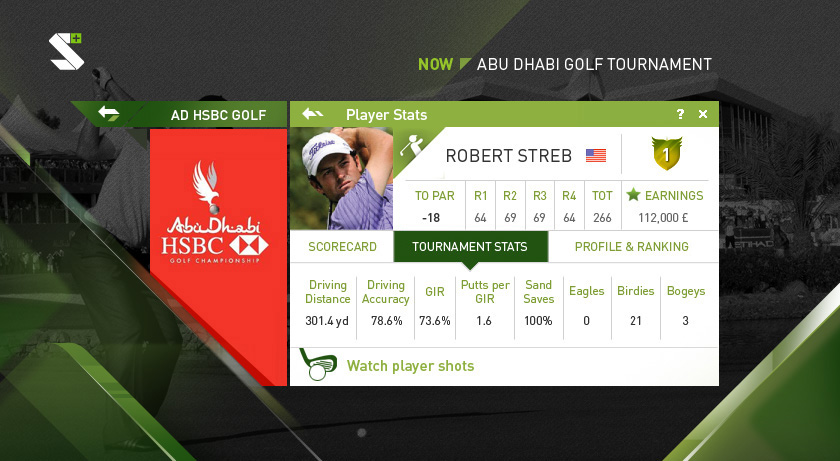 tv  interactive  sport tv golf football on air graphics Ident app