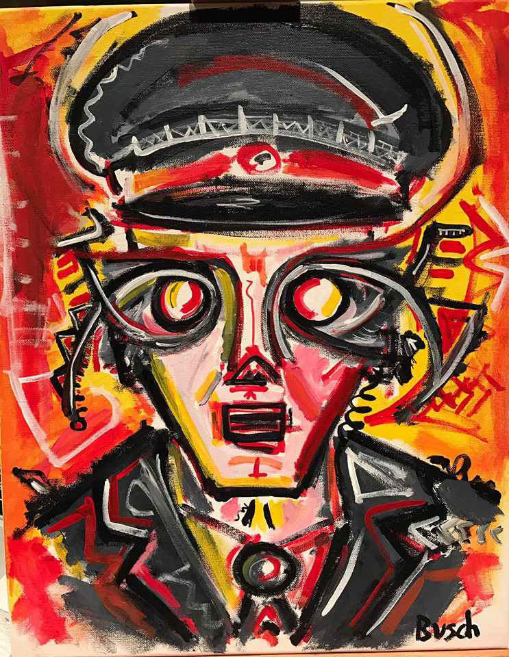 eyes eye contact fascist dictator psychadelic acrylic faces evil Charisma