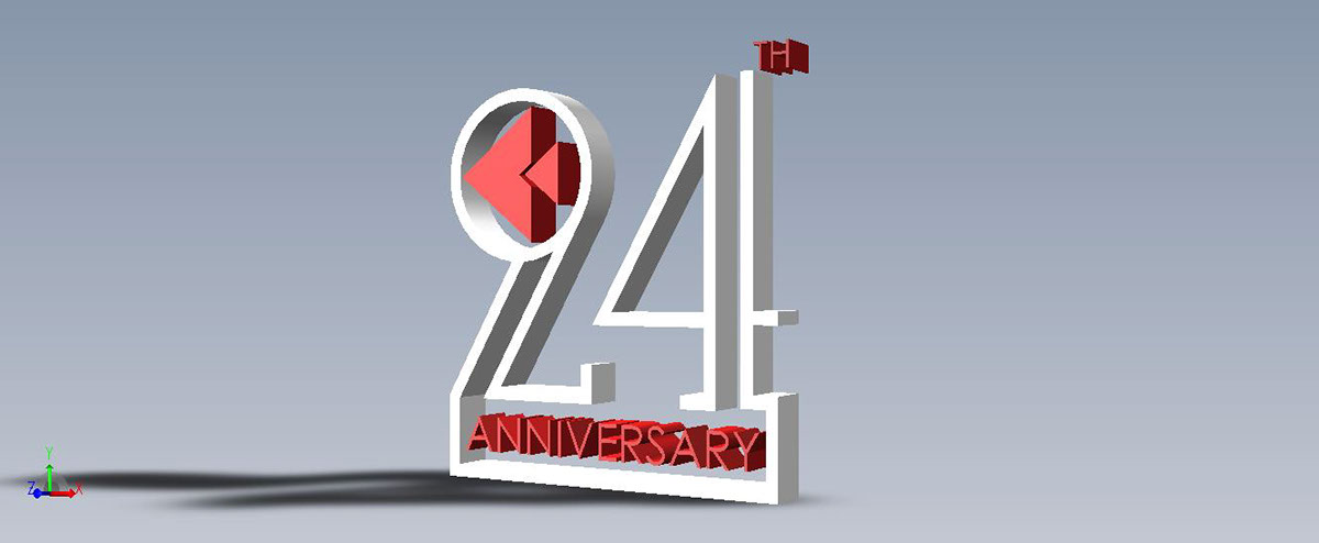 company profile namecard 24th anniversary logo Logo Design