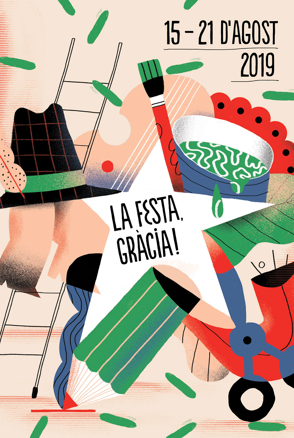 poster illustrational poster Festa Major poster contest concurso del cartel fiesta illustrational contest