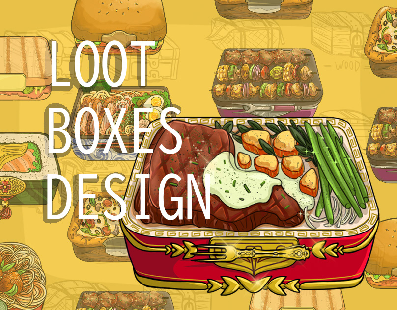 loot box Game Assets Lunch box meals Icons design Assets design mobile game assets