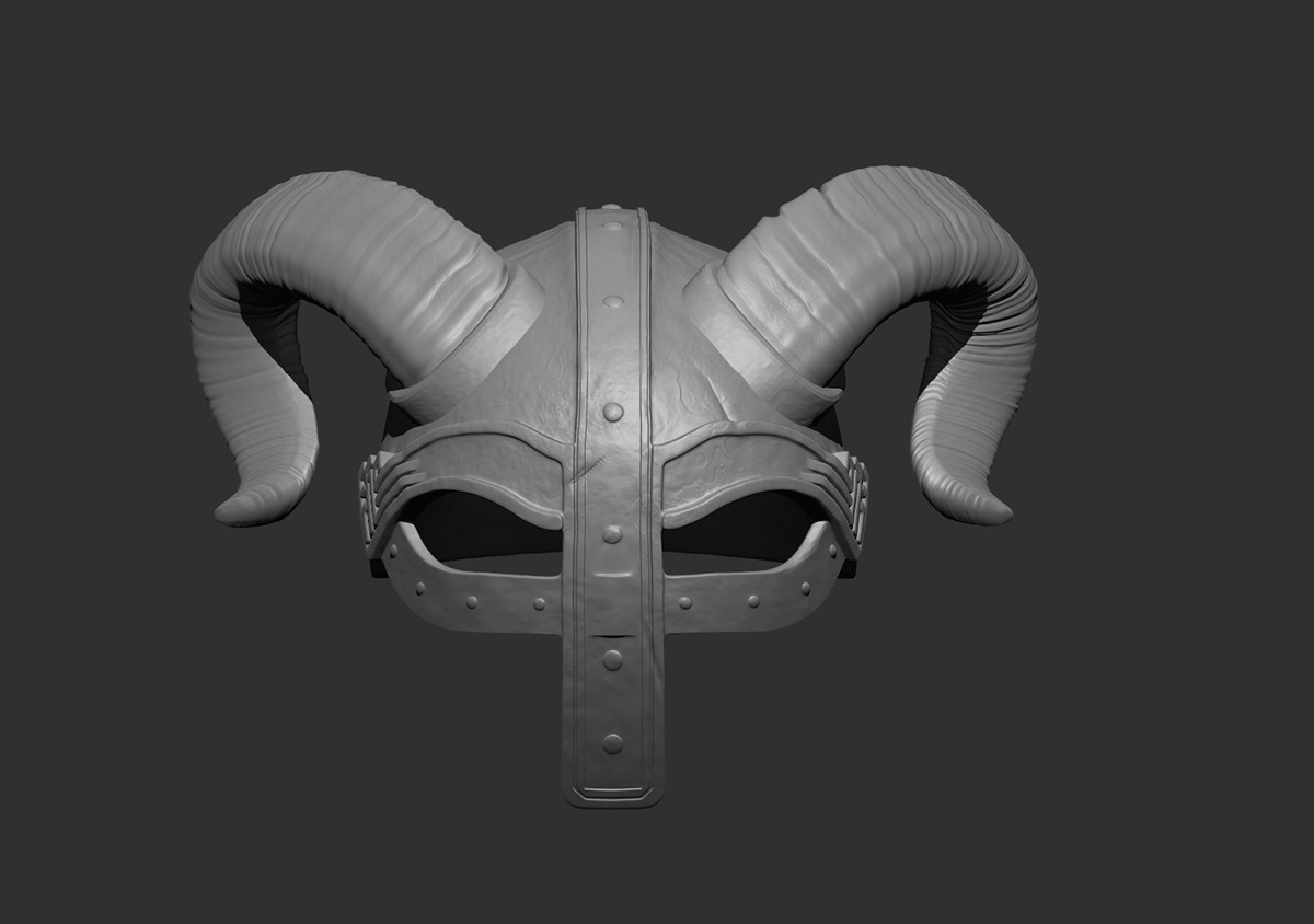 3D 3d art 3d modeling 3d sculpting Armor Helmet Helmet with Horns viking Zbrush