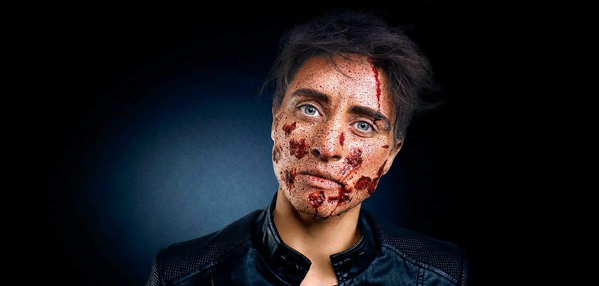 plastic makeup zombie portrait