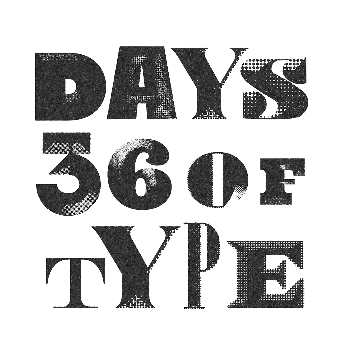 36daysoftype tipo fonts halftone